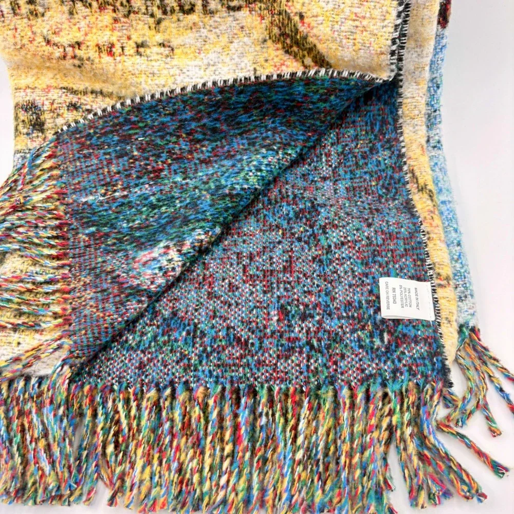Nido Notte Italia The Night Before Christmas Woven Throw Blanket Made in Italy